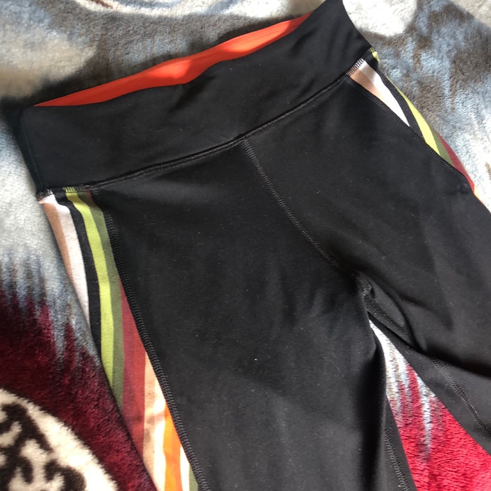 Black/ orange leggings by Trina Turk